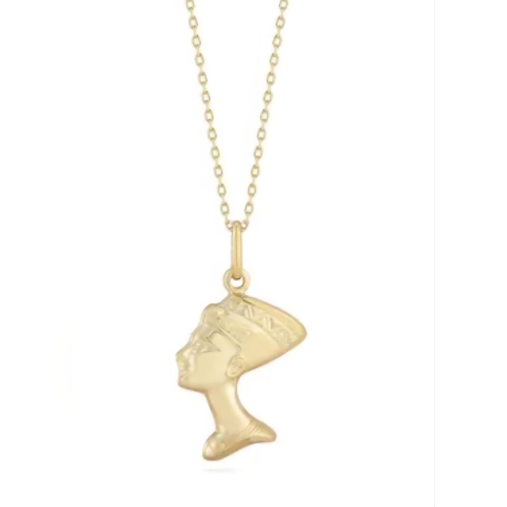 14k Solid Gold Italian Nefertiti Necklace Ember Fine Jewelry